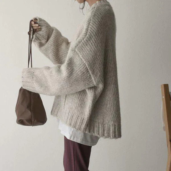 Bequemer Oversized-Pullover mit praktischer Tasche