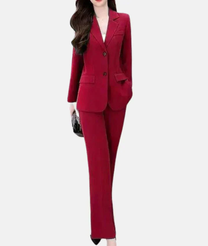 Eleganter taillierter Blazer mit passendem Hosenanzug-Set
