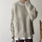Bequemer Oversized-Pullover mit praktischer Tasche